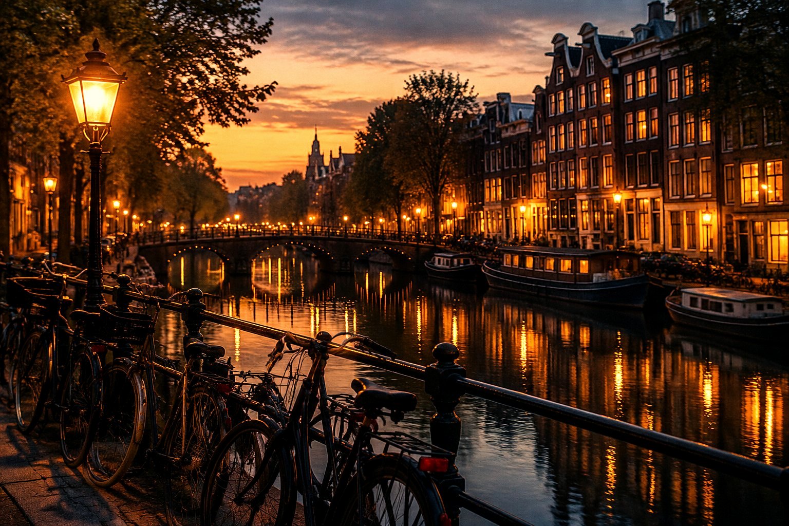 Amsterdam at dusk