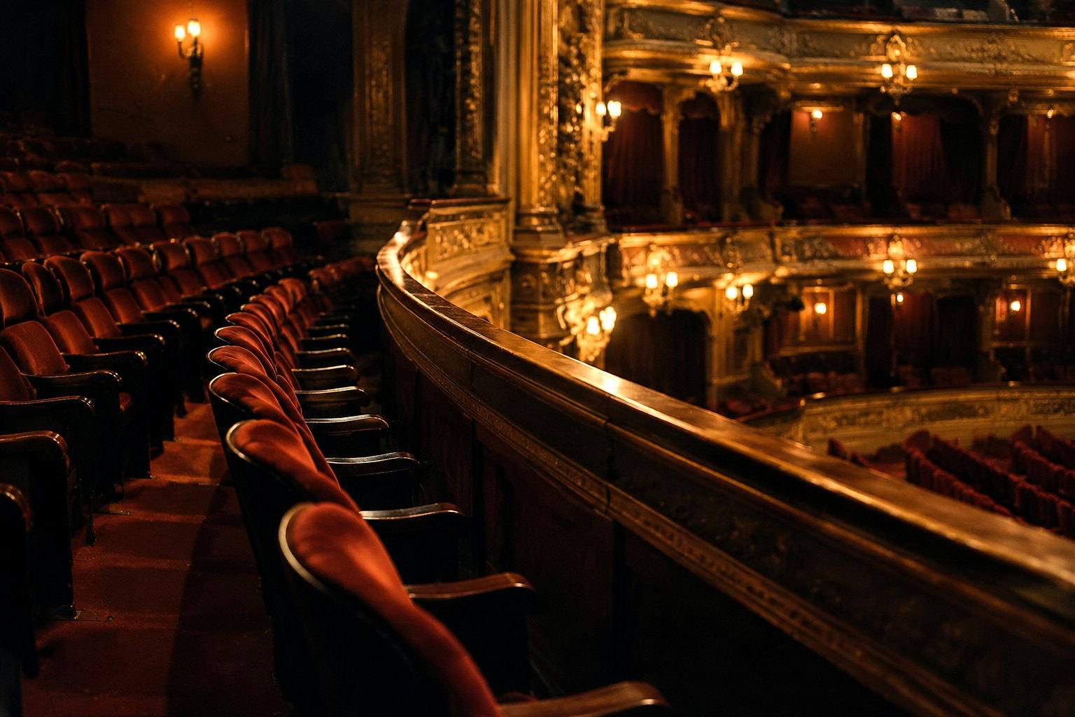 Empty balcony seating